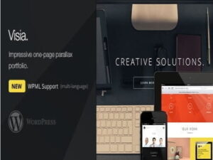 Visia Responsive One Page Retina Wordpress Theme-Vorlage