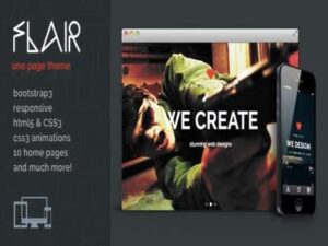 Flair One Page Responsive Wordpress Theme-Vorlage