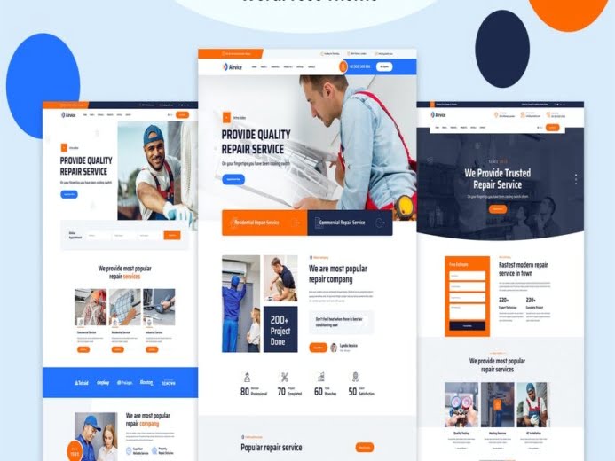 Szablon Airvice AC Repair Services WordPress Theme
