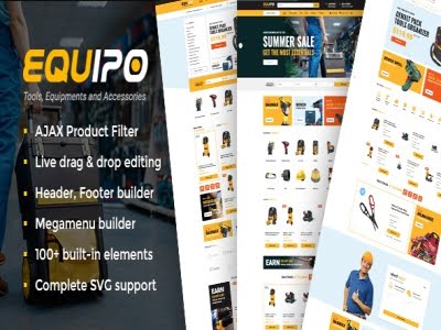 Szablon Equipo Parts And Tools WordPress WooCommerce Theme Szablon Equipo Parts And Tools WordPress WooCommerce Theme