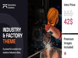 Manufaktur Lösungen Branchen- und Fabrikthemenvorlage