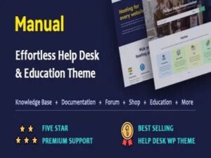 Manuelle Dokumentation, Wissensdatenbank, Bildung, WordPress-Theme-Vorlage