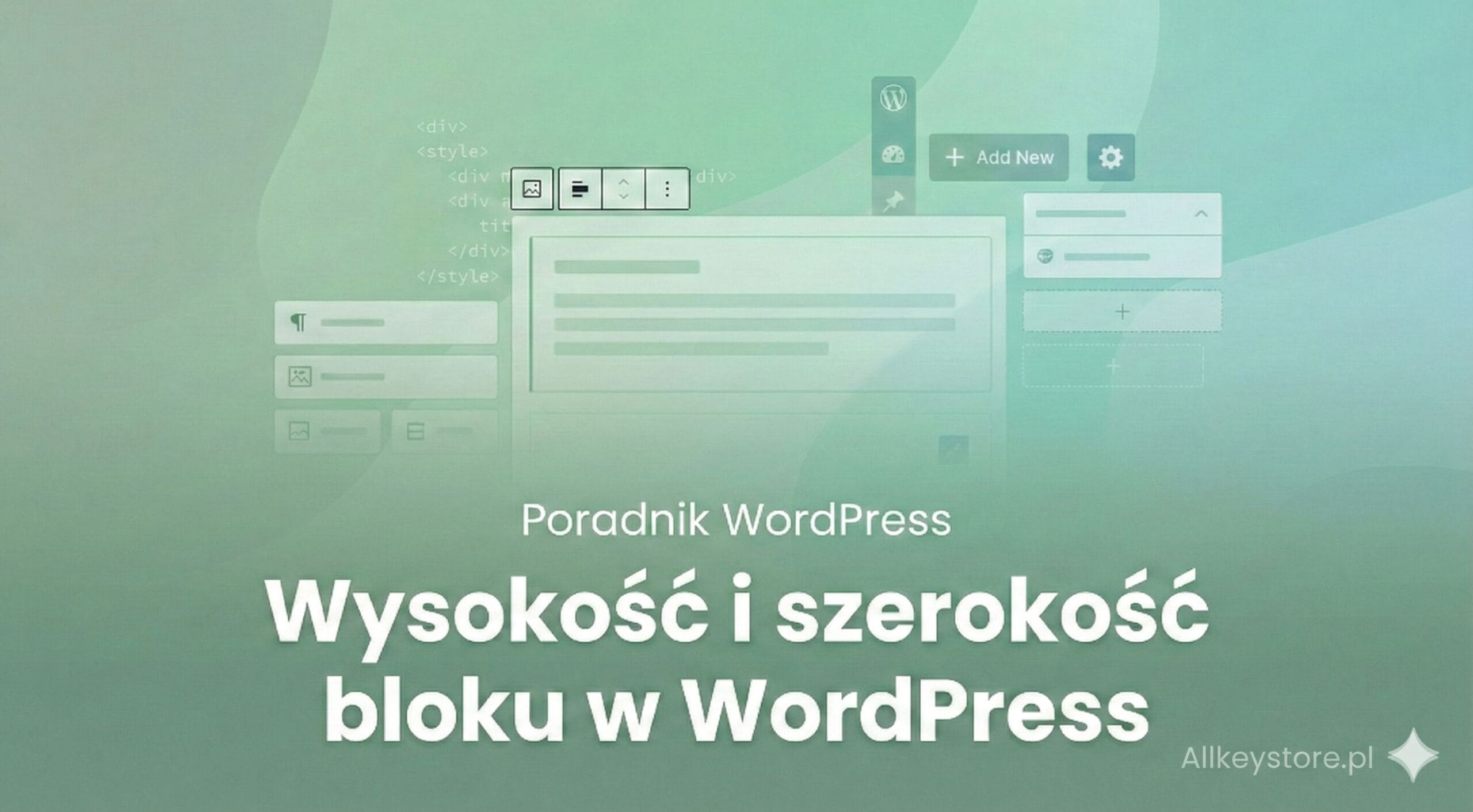 Jak zmienić wysokość i szerokość bloku w WordPress