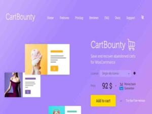 CartBounty Pro-Plugin zum Speichern und Wiederherstellen verlassener Warenkörbe für WooCommerce
