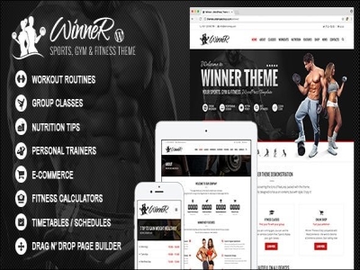 Szablon Winner Fitness Gym WordPress Theme