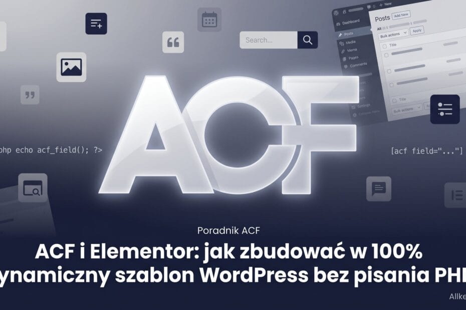 ACF i Elementor: jak zbudować w 100% dynamiczny szablon WordPress bez pisania PHP