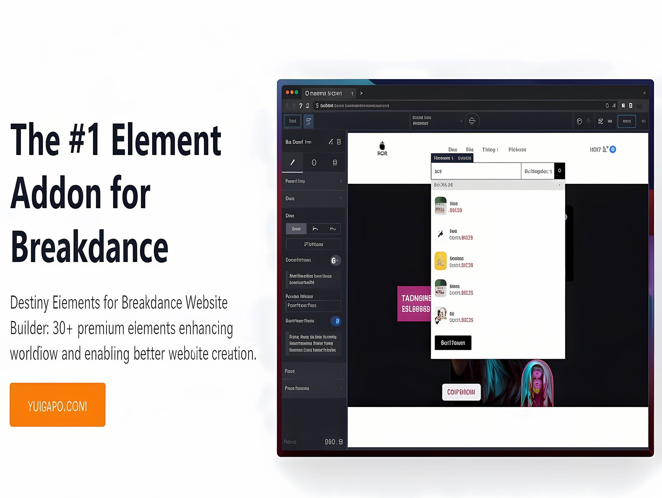 Wtyczka Destiny Elements Addon for BreakDance Wtyczka Destiny Elements Addon for BreakDance