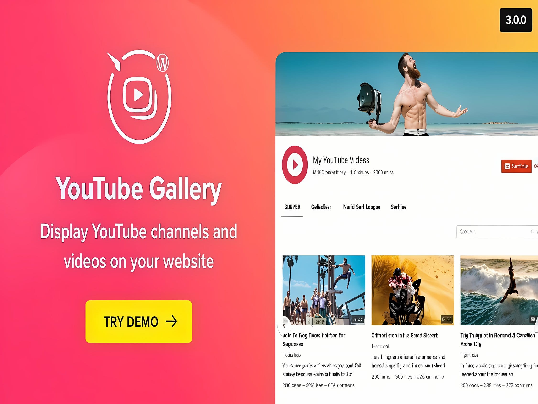 Wtyczka Elfsight YouTube Gallery - WP YouTube