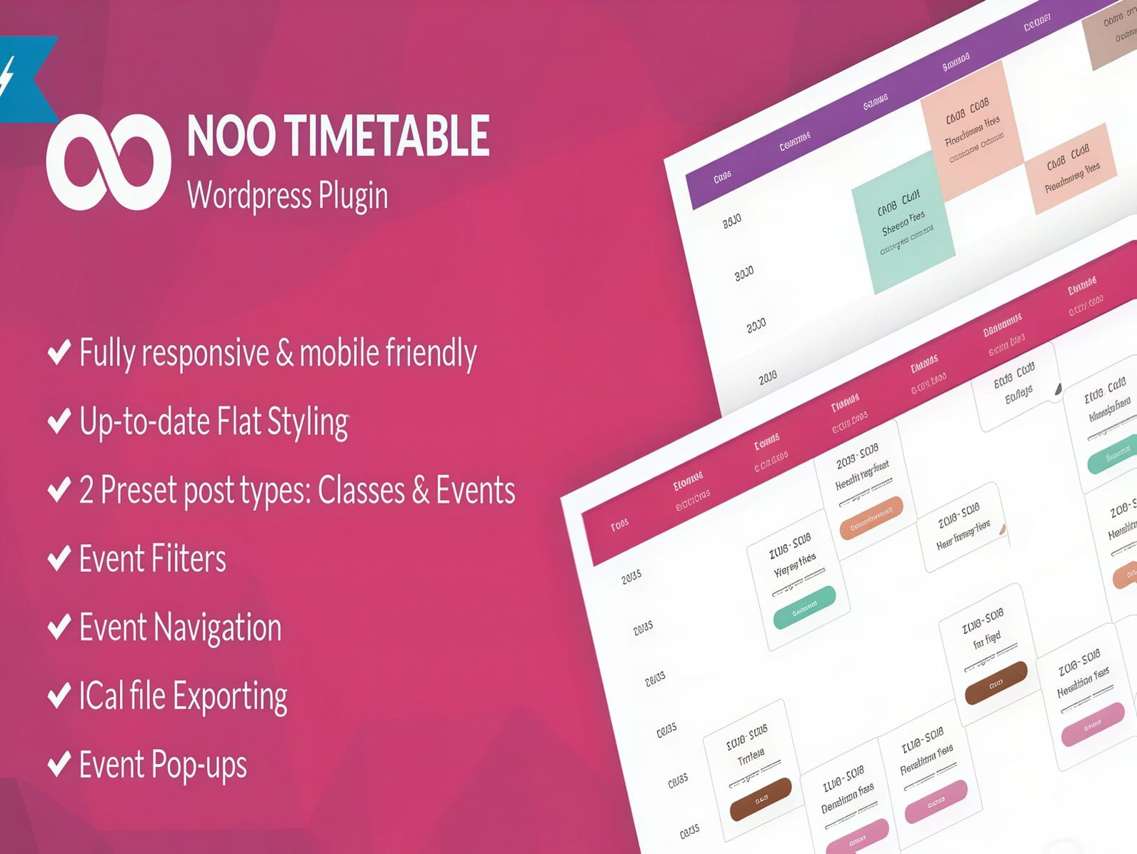 Wtyczka Noo Timetable – Responsive Calendar & Auto Sync WordPress Plugin Wtyczka Noo Timetable – Responsive Calendar & Auto Sync WordPress Plugin
