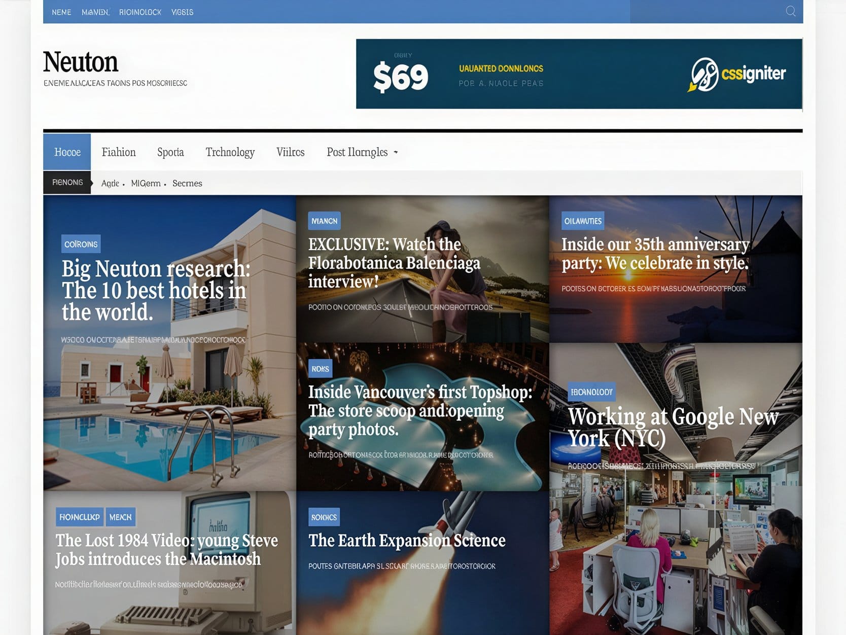 Szablon CSS Igniter Neuton WordPress Theme