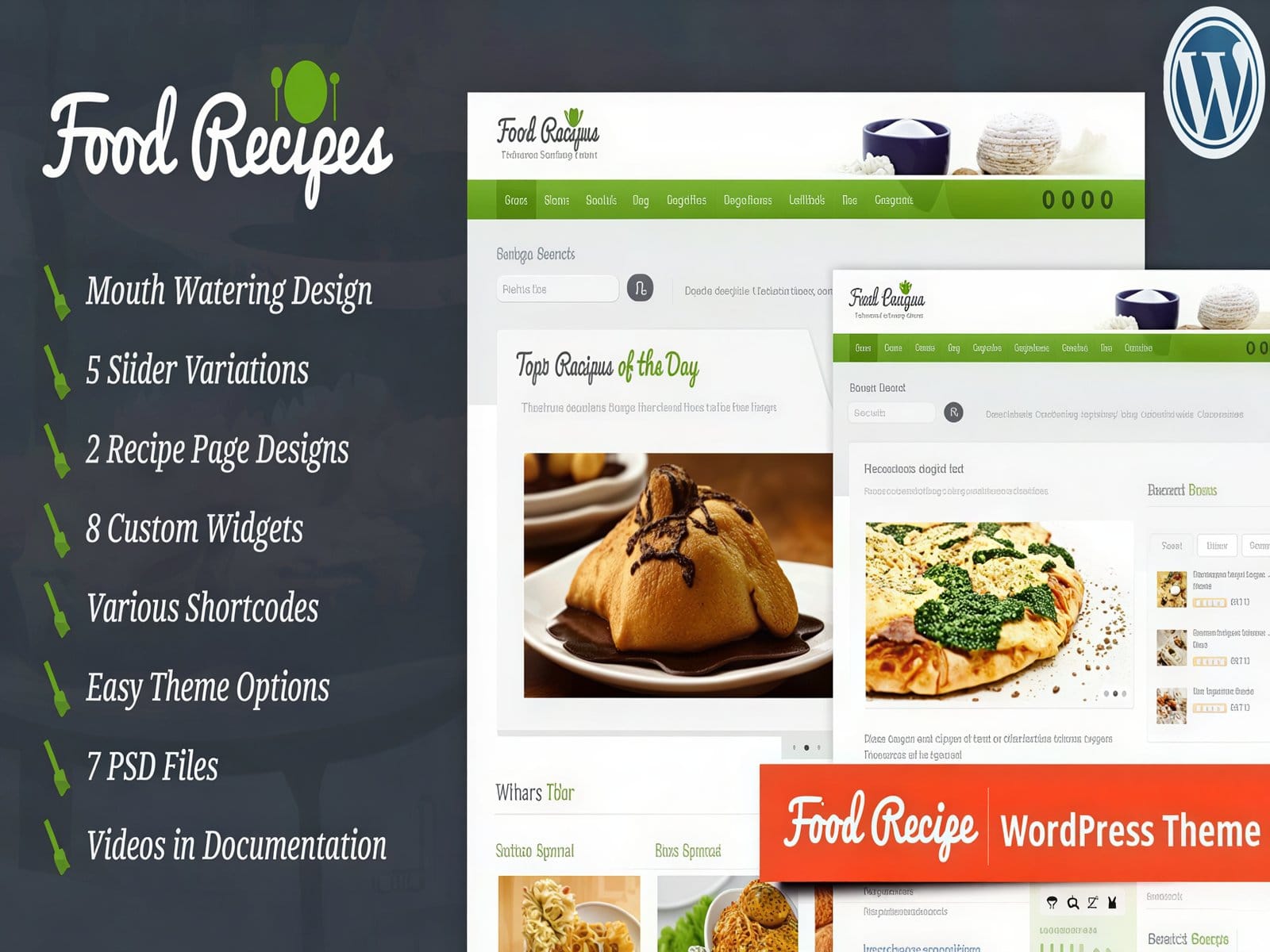 Szablon Food Recipes WordPress Theme Szablon Food Recipes WordPress Theme
