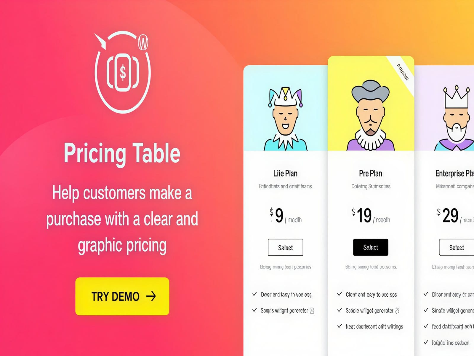 Wtyczka Elfsight Pricing Table Wtyczka Elfsight Pricing Table