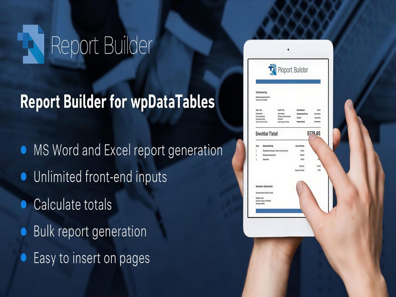 Wtyczka Report Builder for wpDataTables Wtyczka Report Builder for wpDataTables